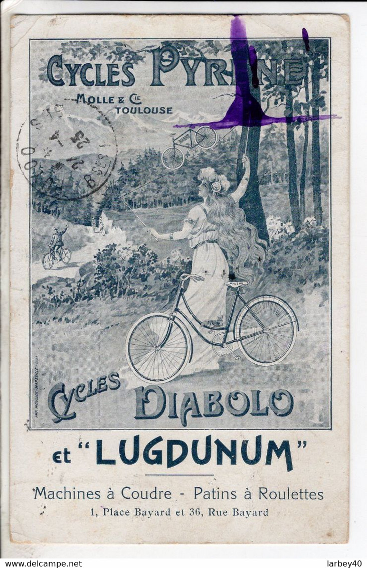 Cpa - Cycles Diabolo Et Lugdunum Pyrene Toulouse - Publicidad