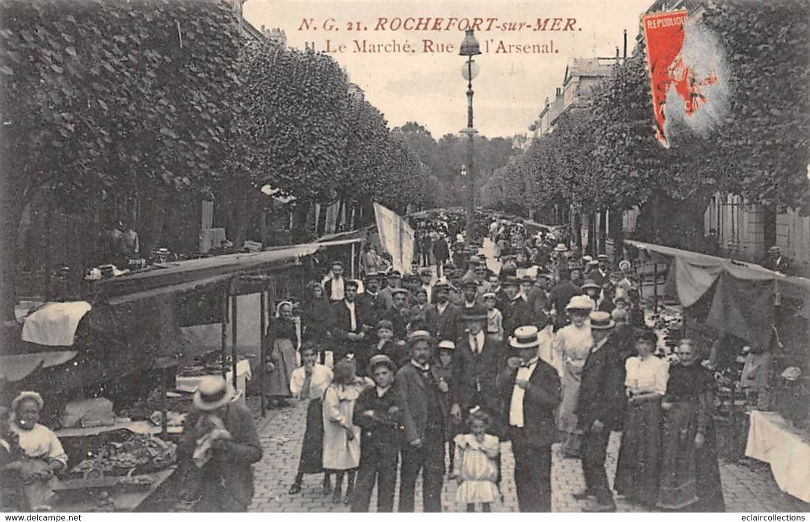 Rochefort Sur Mer       17       Rue De L'Arsenal .   Le Marché     NG 21   (voir Scan) - Rochefort