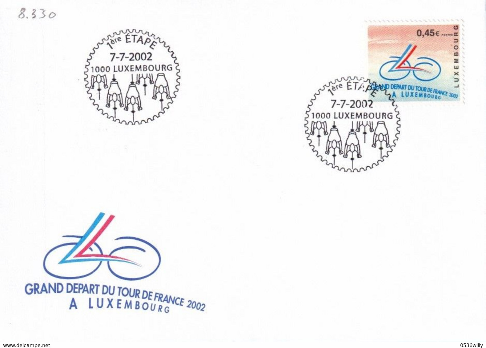 Luxembourg - Tour De France 1ère étape (8.330) - Storia Postale