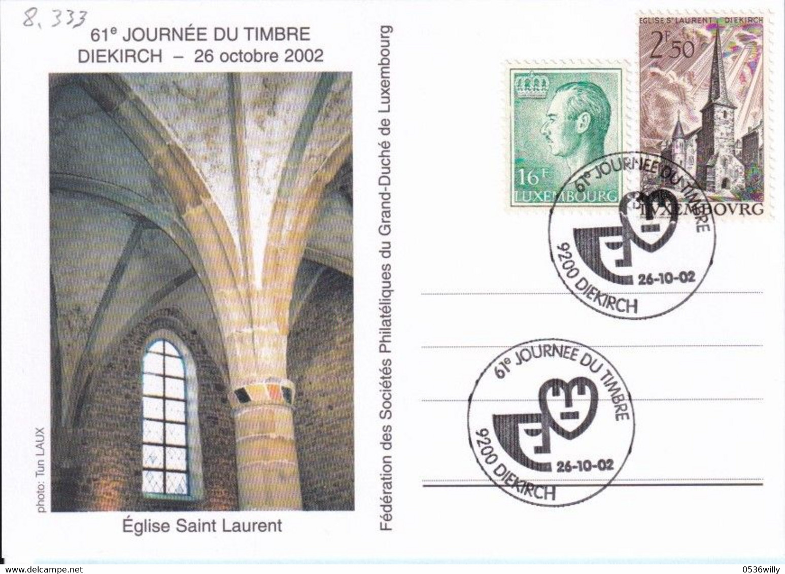 Diekirch Journée Du Timbre (8.333) - Lettres & Documents
