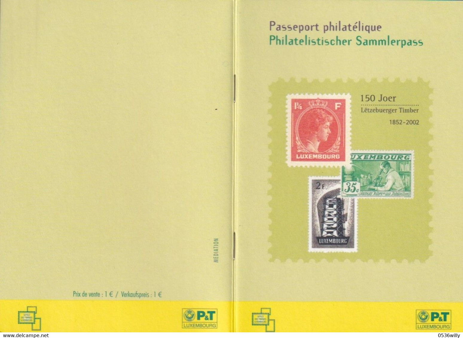 Luxembourg - Passeport Philatélique 2002 (8.336) - Storia Postale