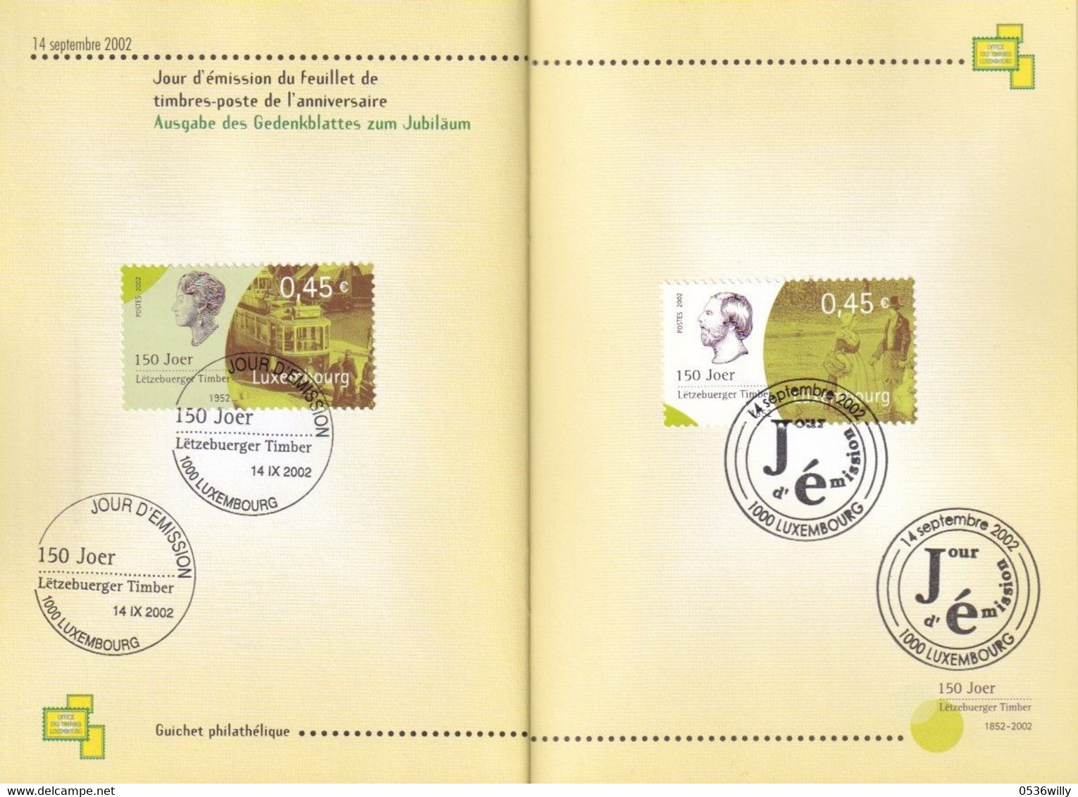Luxembourg - Passeport Philatélique 2002 (8.336) - Lettres & Documents