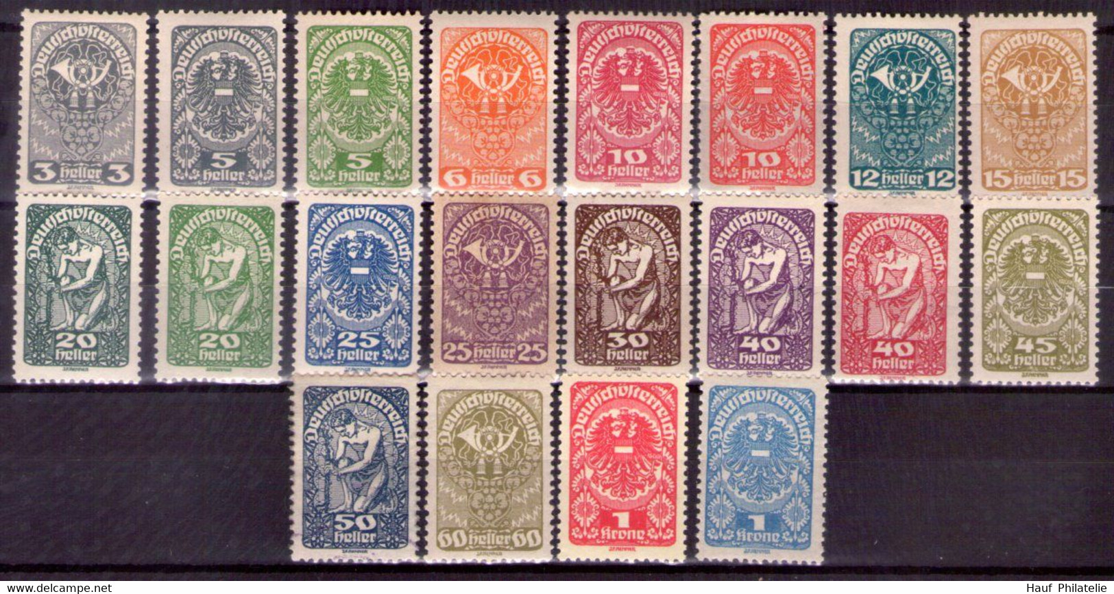 Österreich 1919 Mi.-Nr. 255 - 274 Postfrisch ** (A25-061) - Nuevos