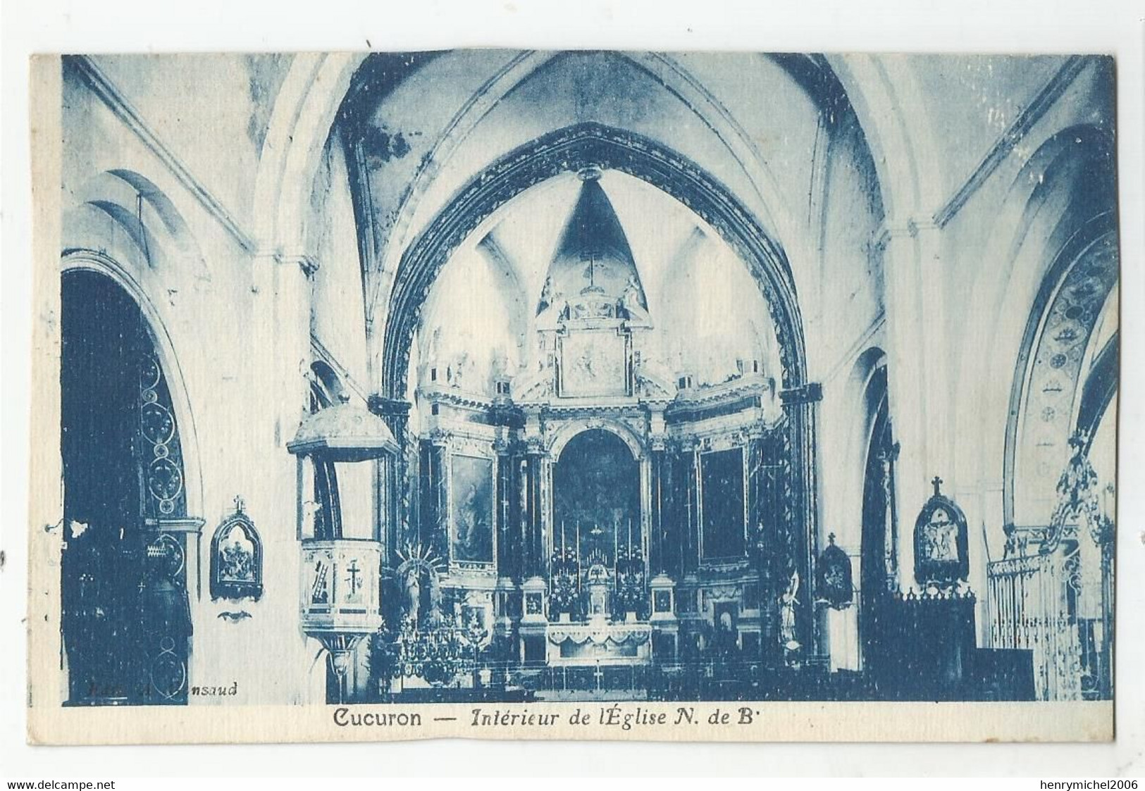 84 Vaucluse Cucuron Intérieur De L'église N Et B - Autres & Non Classés