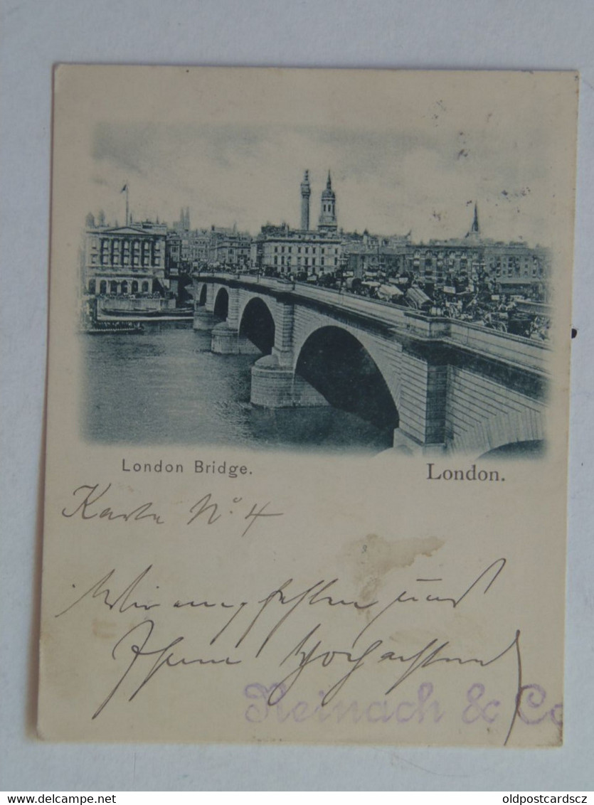 Postcard London 1898 -> Agram - Brieven En Documenten