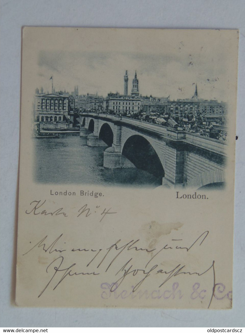 Postcard London 1898 -> Agram - Briefe U. Dokumente