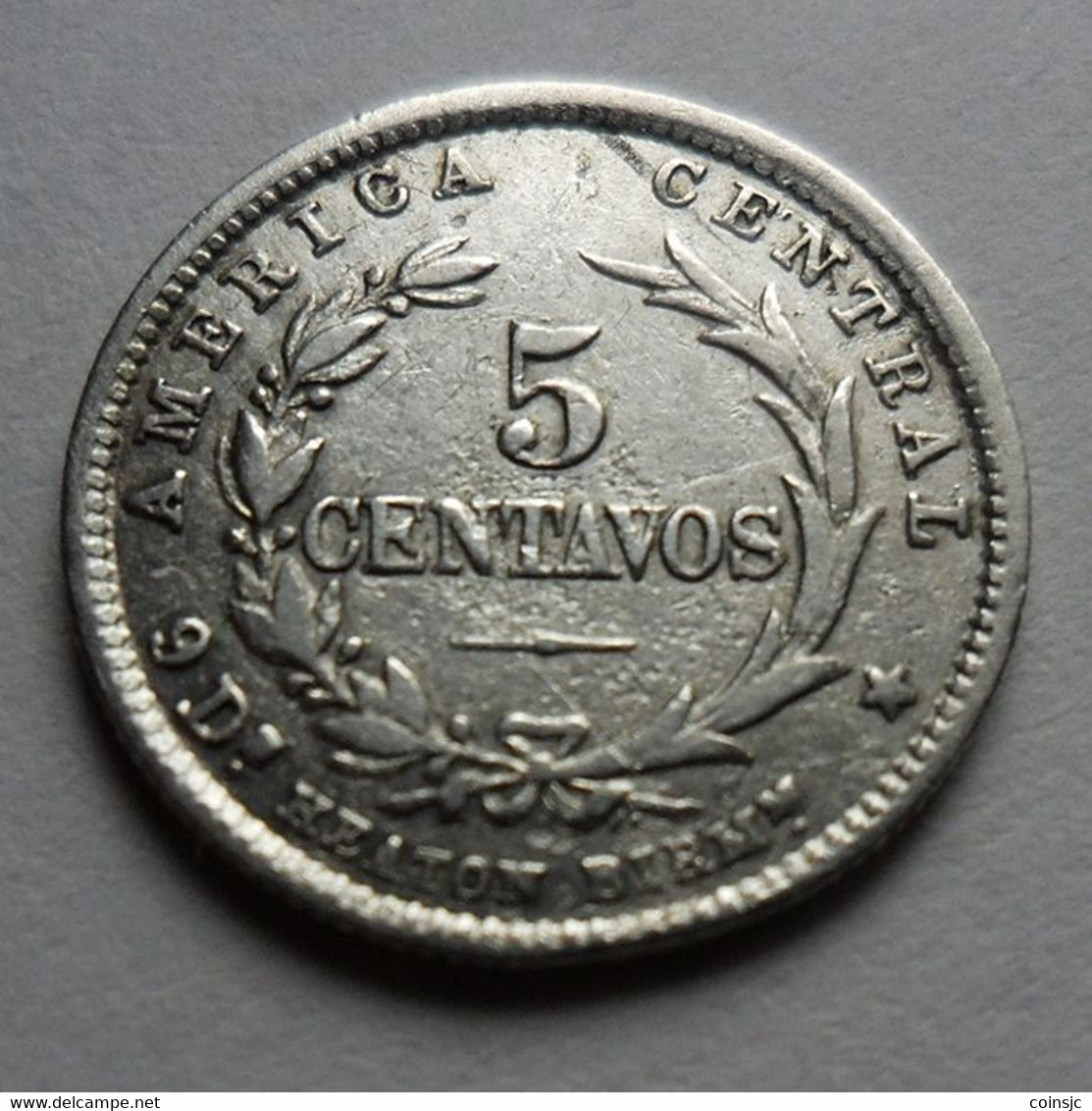 COSTA  RICA -  5 Centavos - 1890 - Costa Rica