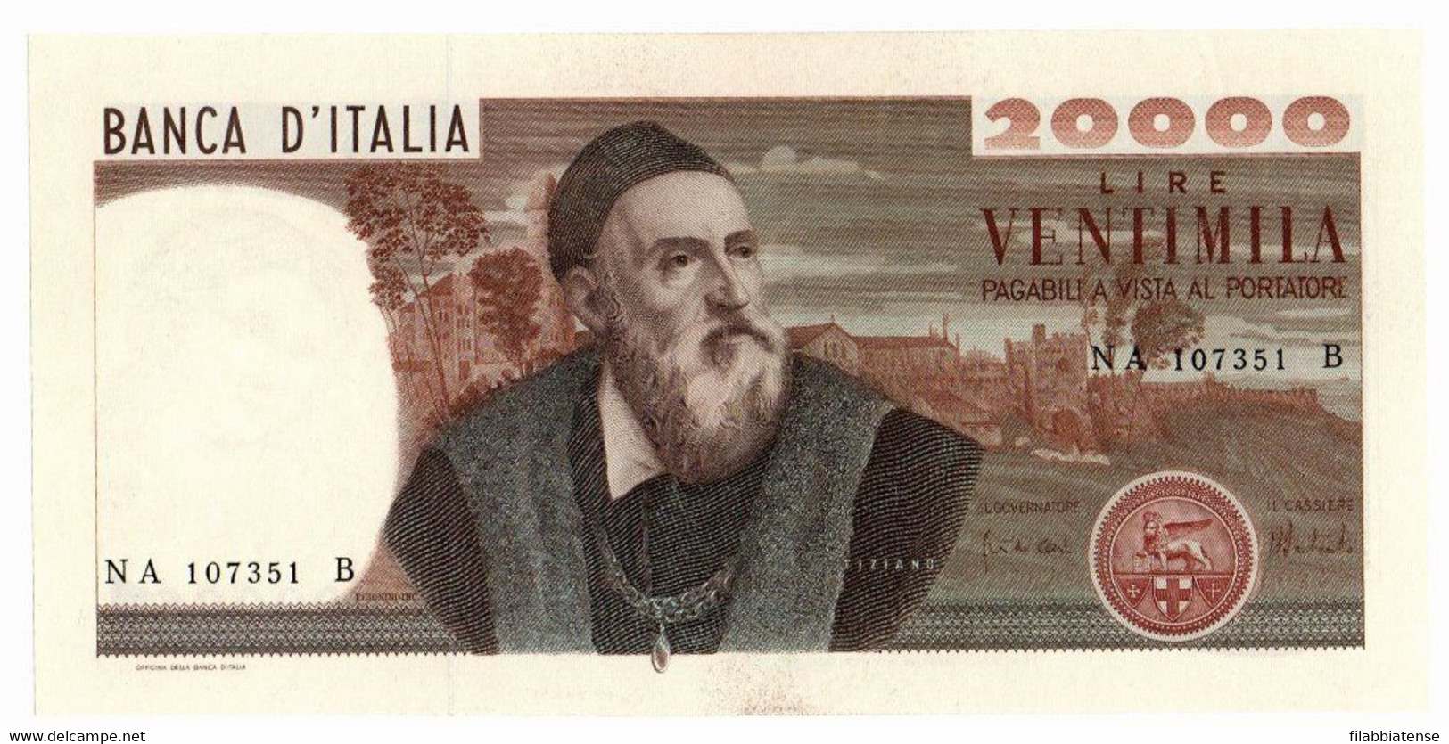 Italia - 20.000 Lire 1975 Tiziano - 20.000 Lire