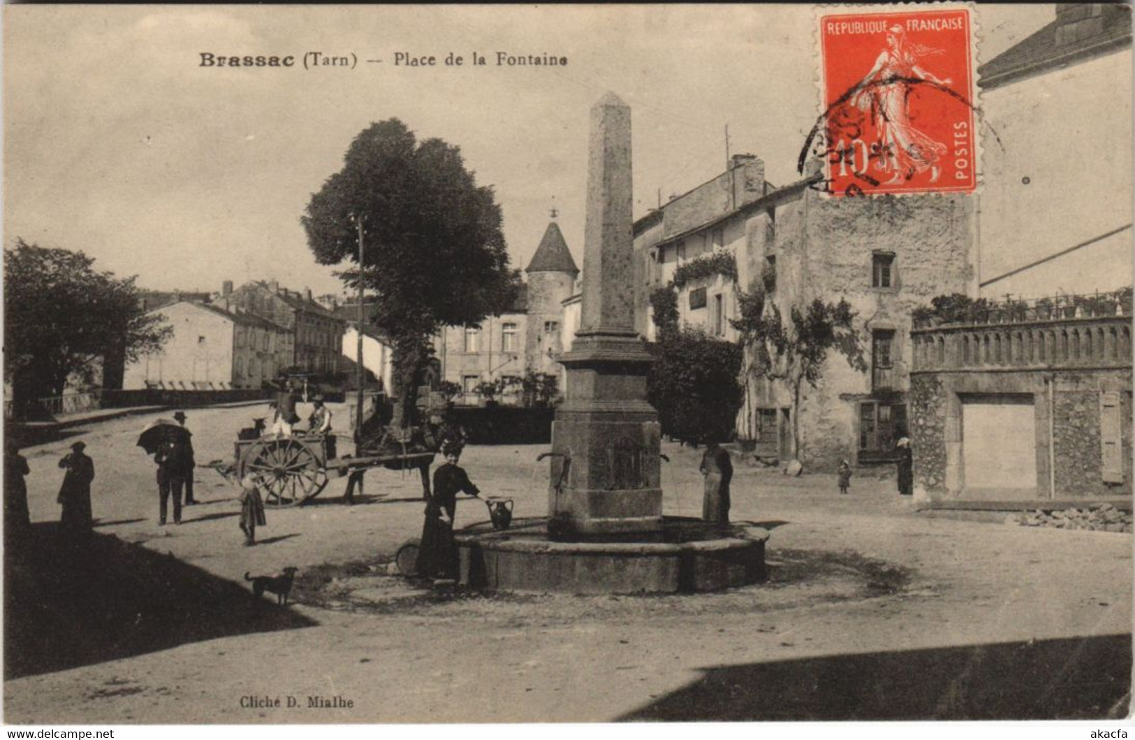 CPA BRASSAC Place De La Fontaine (1087587) - Brassac