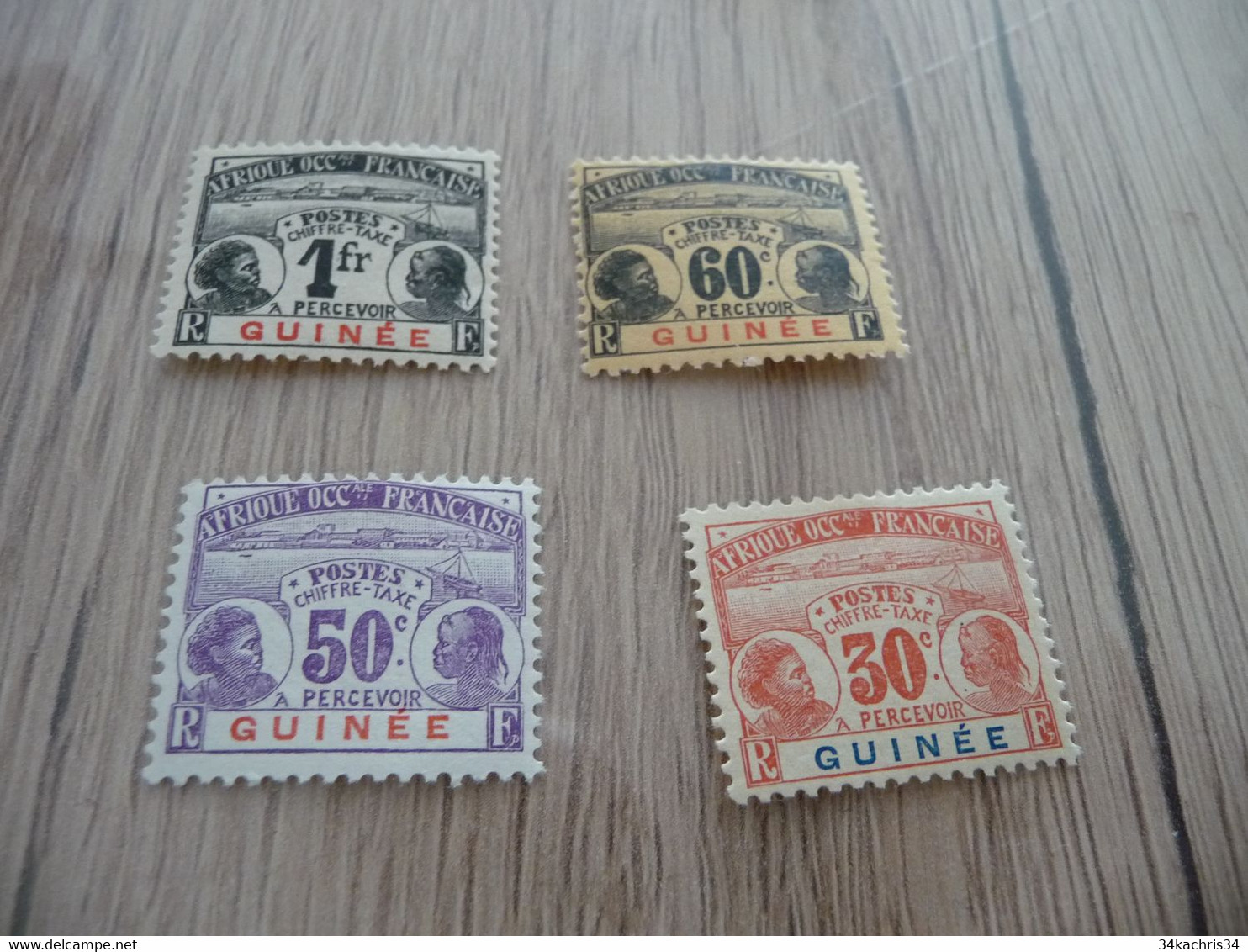 TP Colonies Françaises Guinée  Charnière Taxe N°8 à 15 - Unused Stamps