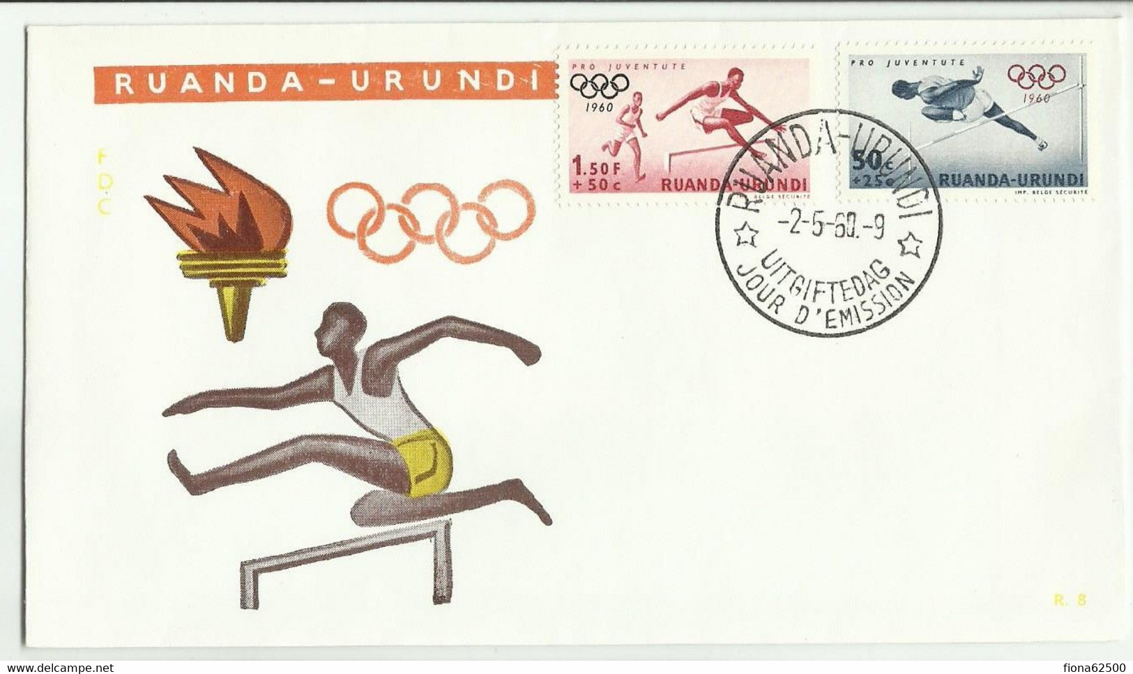 RUANDA-URUNDI . JEUX OLYMPIQUES . PRO JUVENTUTE . 02 MAI 1960 . - Covers & Documents