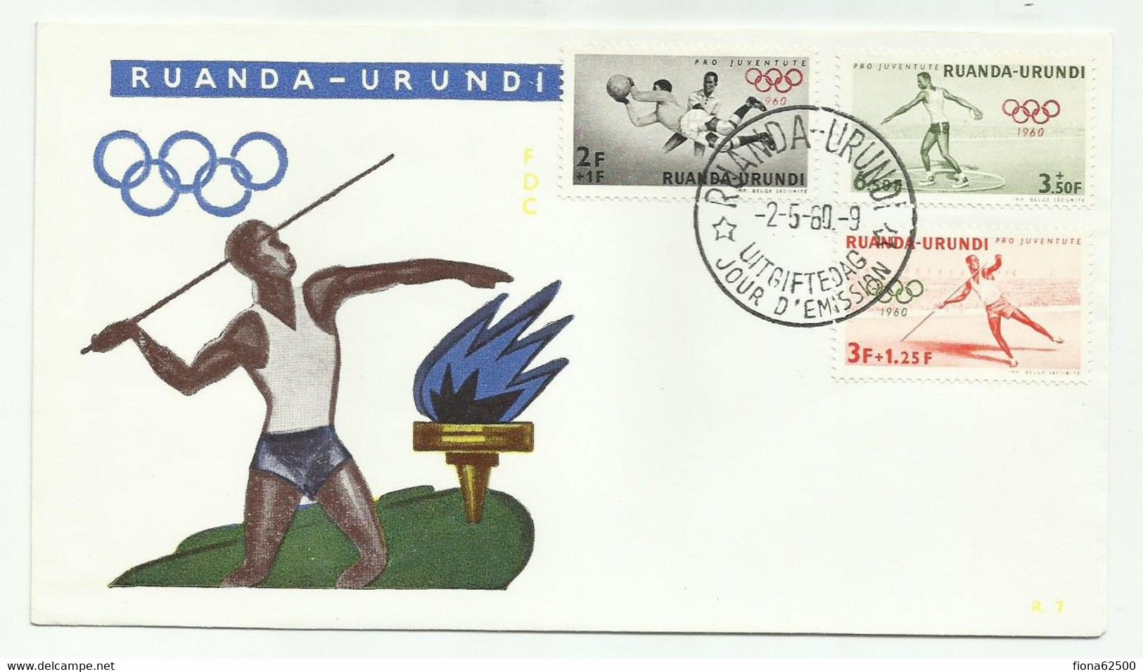 RUANDA-URUNDI . JEUX OLYMPIQUES . PRO JUVENTUTE . 02 MAI 1960 . - Storia Postale