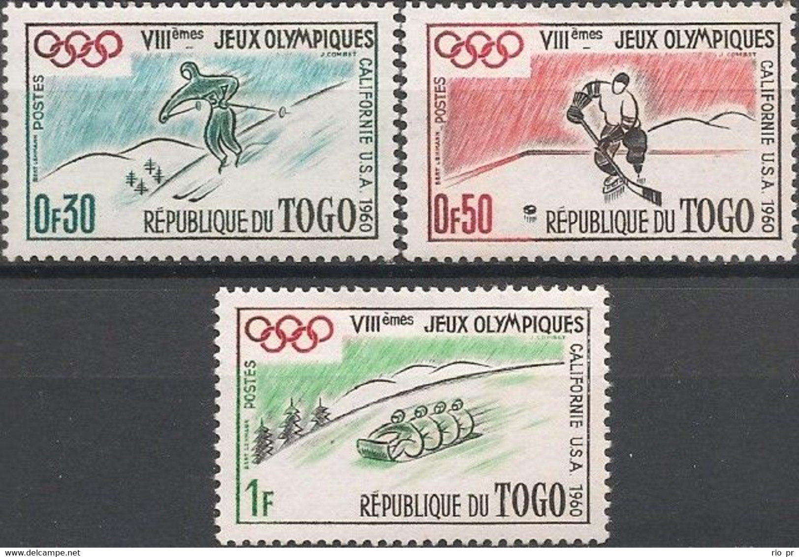 TOGO - COMPLETE SET SQUAW VALLEY'60 WINTER OLYMPIC GAMES 1960 - MNH - Invierno 1960: Squaw Valley