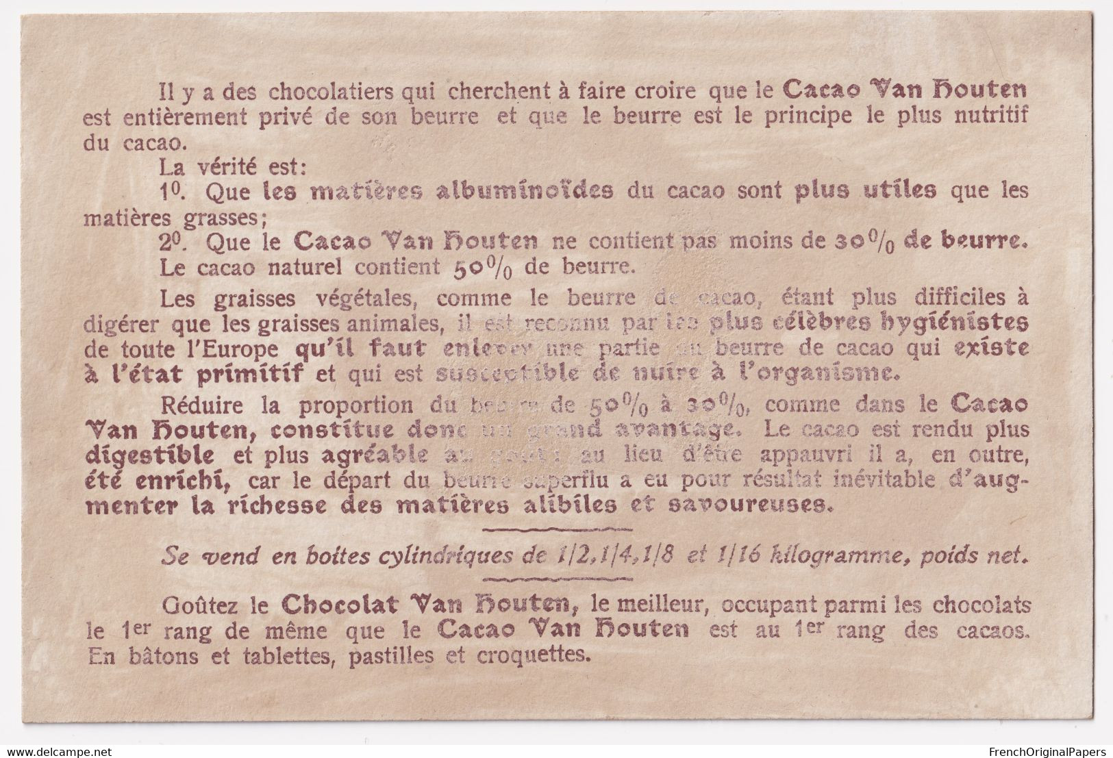 Jolie Chromo 1900s Chocolat Van Houten Tentes D' écorce Indien Amérique Tipi Tente Baque Canoe Canotage Fusil A44-40 - Van Houten