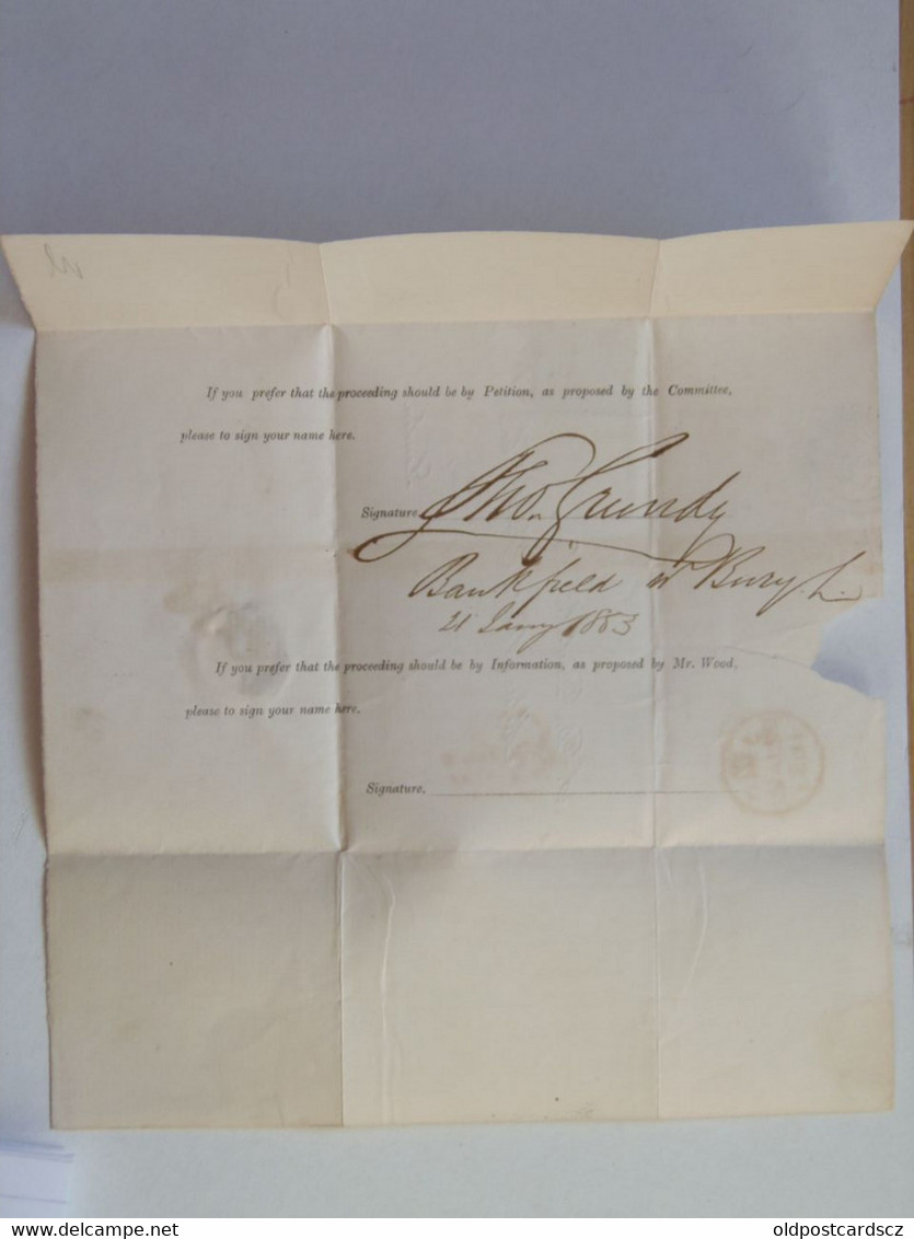 Letter + Cover 1853 One Penny - Brieven En Documenten