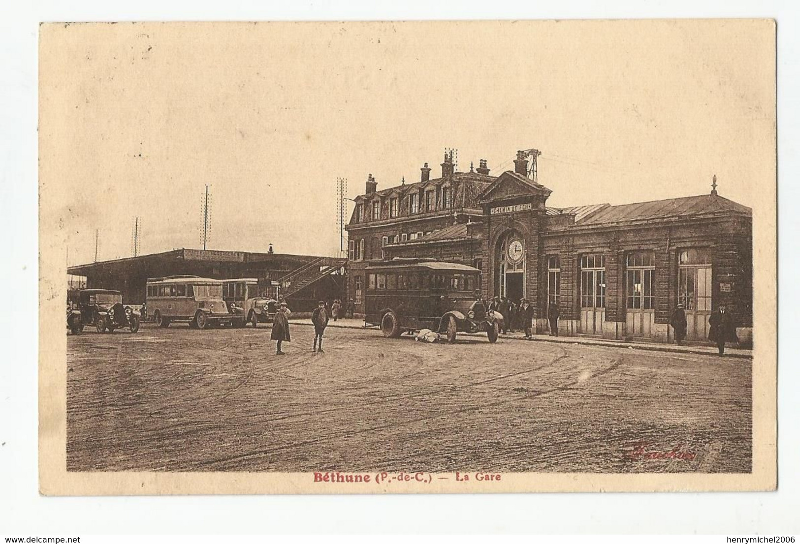 62 Pas De Calais Béthune La Gare Autocar Ed Fauchois - Bethune