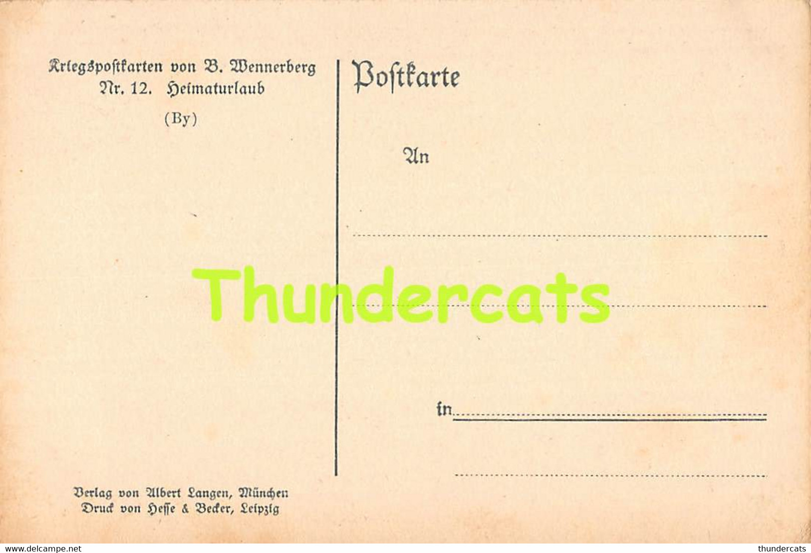 CPA ILLUSTRATEUR B WENNERBERG ARTIST SIGNED KRIEGSPOSTKARTEN - Wennerberg, B.