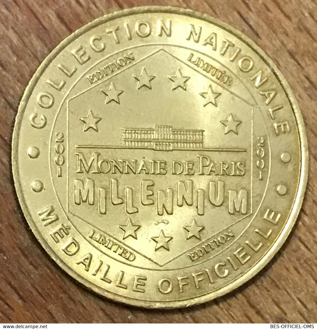 75001 PARIS MUSÉE DU LOUVRE MDP 2001 MÉDAILLE SOUVENIR MONNAIE DE PARIS JETON TOURISTIQUE MEDALS COINS TOKENS - 2001