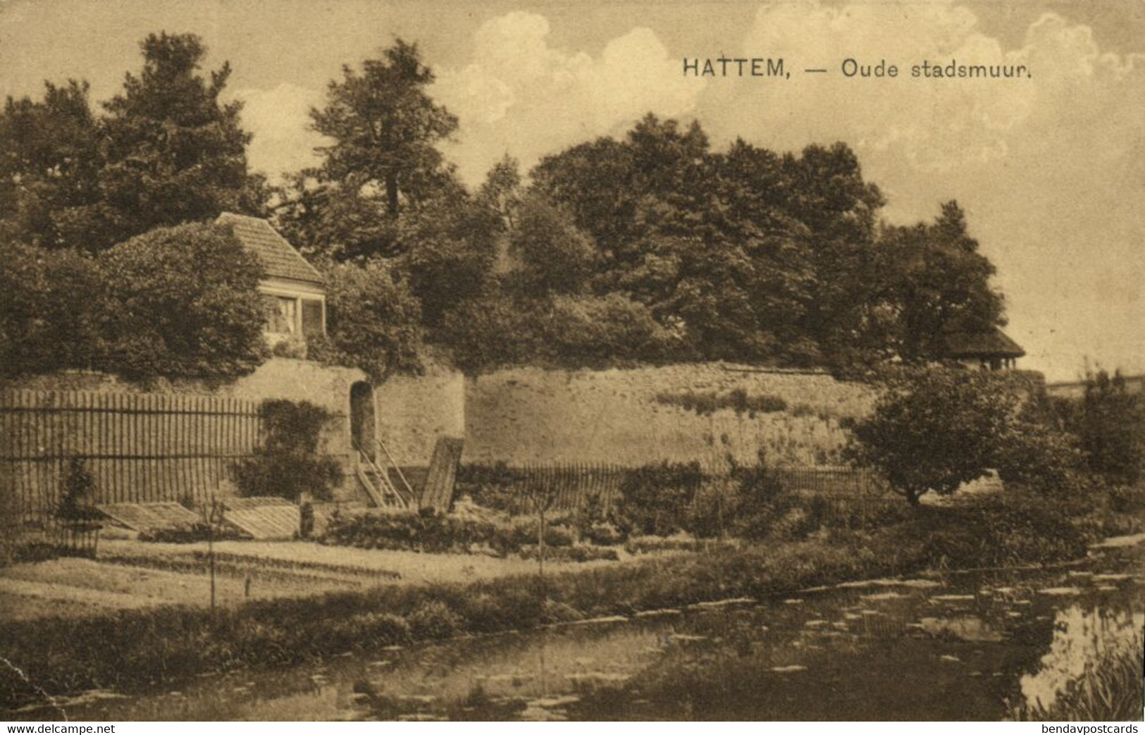 Nederland, HATTEM, Oude Stadsmuur (1925) Nauta 12924 Ansichtkaart - Hattem