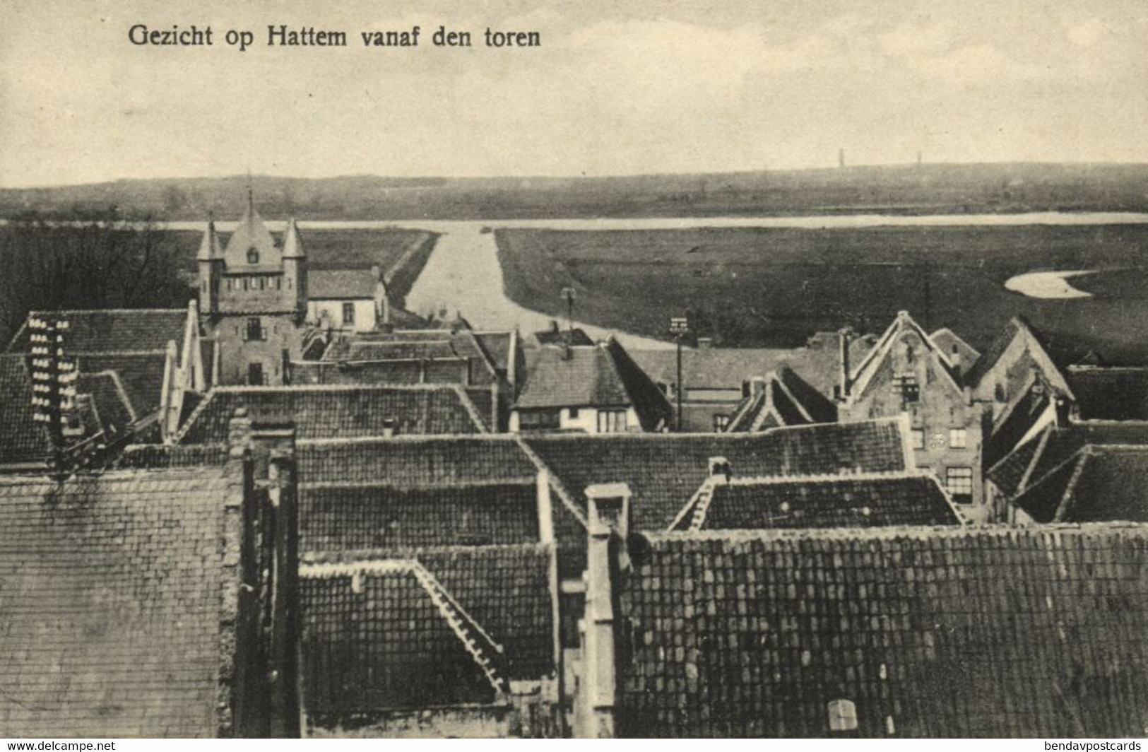 Nederland, HATTEM, Gezicht Op Dorp Vanaf Den Toren (1910s) Ansichtkaart - Hattem