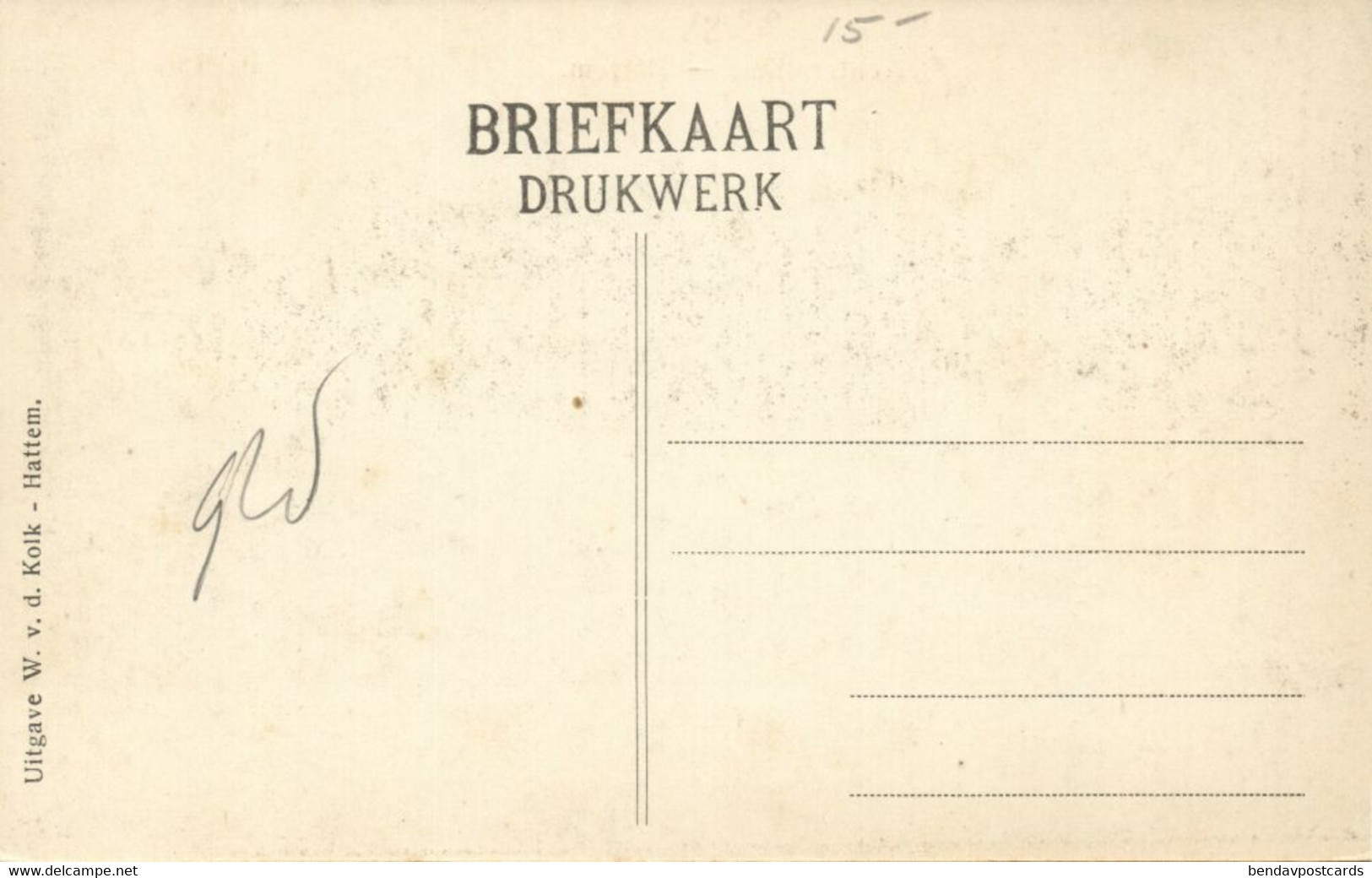 Nederland, HATTEM, Achterstraat Met Volk (1910s) Ansichtkaart - Hattem