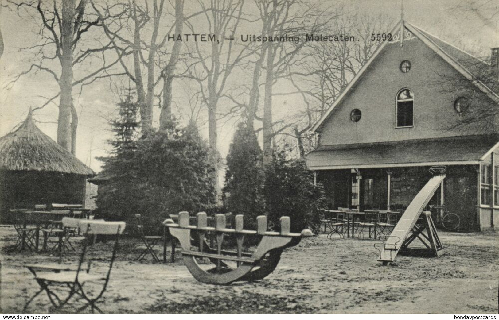 Nederland, HATTEM, Uitspanning Molecaten Speeltuin (1910) Ansichtkaart - Hattem