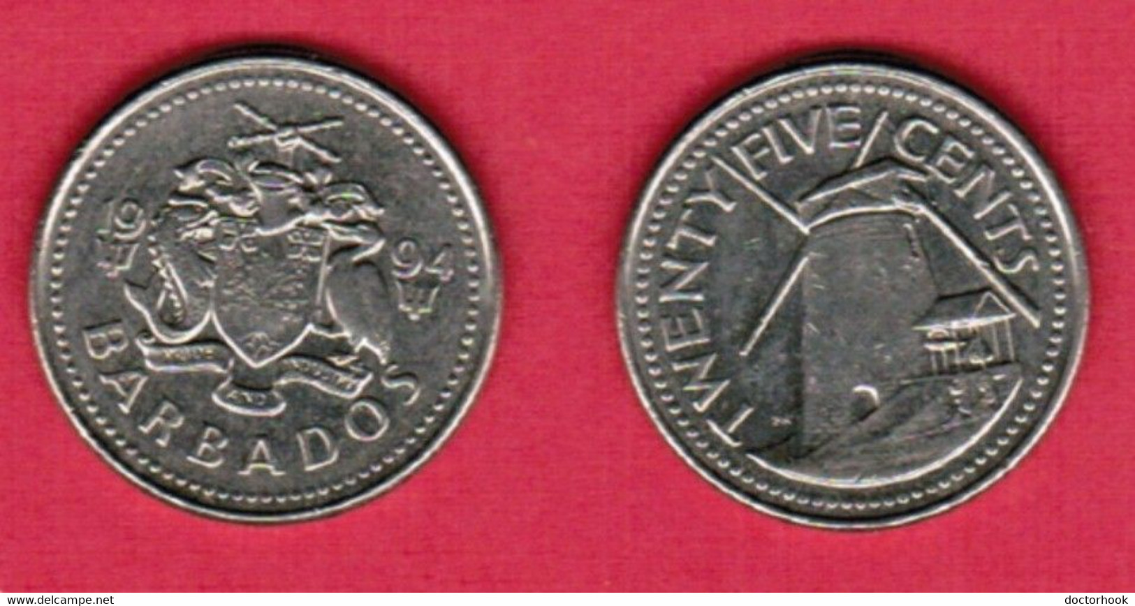 BARBADOS  25 CENTS 1994 (KM # 13) #6290 - Barbades