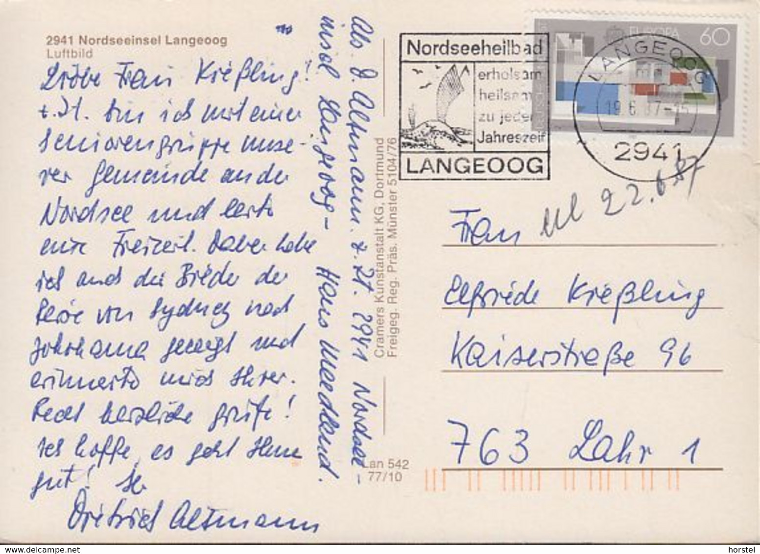 D-26465 Langeoog - Nordsee - Luftbild - Aerial View - Nice Stamp "Cept" - Langeoog