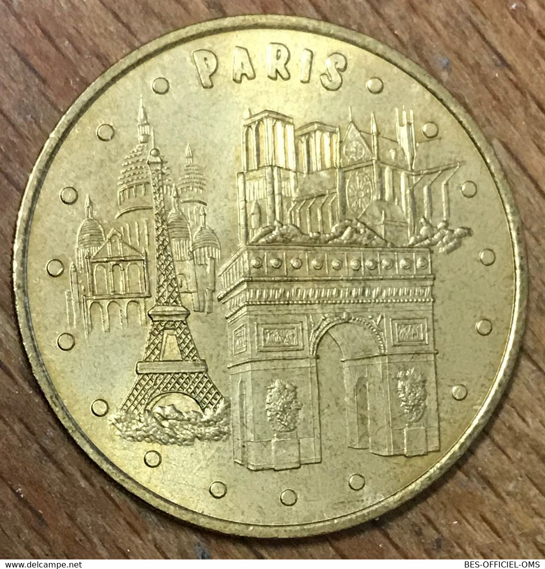 75001 PARIS 4 MONUMENTS MDP 2001 MÉDAILLE TOURISTIQUE MONNAIE DE PARIS JETON TOURISTIQUE MEDALS COINS TOKENS - 2001