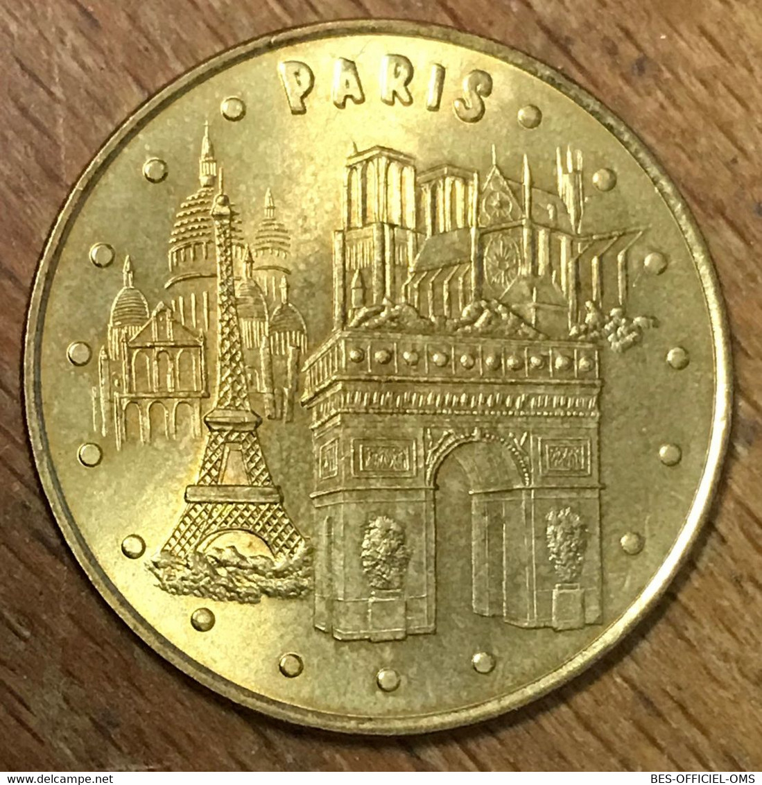 75001 PARIS 4 MONUMENTS MDP 2002 MÉDAILLE TOURISTIQUE MONNAIE DE PARIS JETON TOURISTIQUE MEDALS COINS TOKENS - 2002