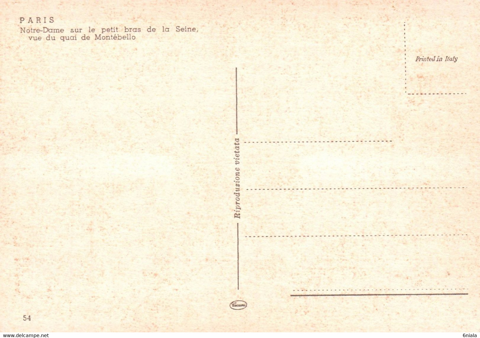 6737 PARIS  Notre Dame Sur Le Petit Bras De La Seine Vue Du Quai Montebello    (scan Recto-verso) - Eglises