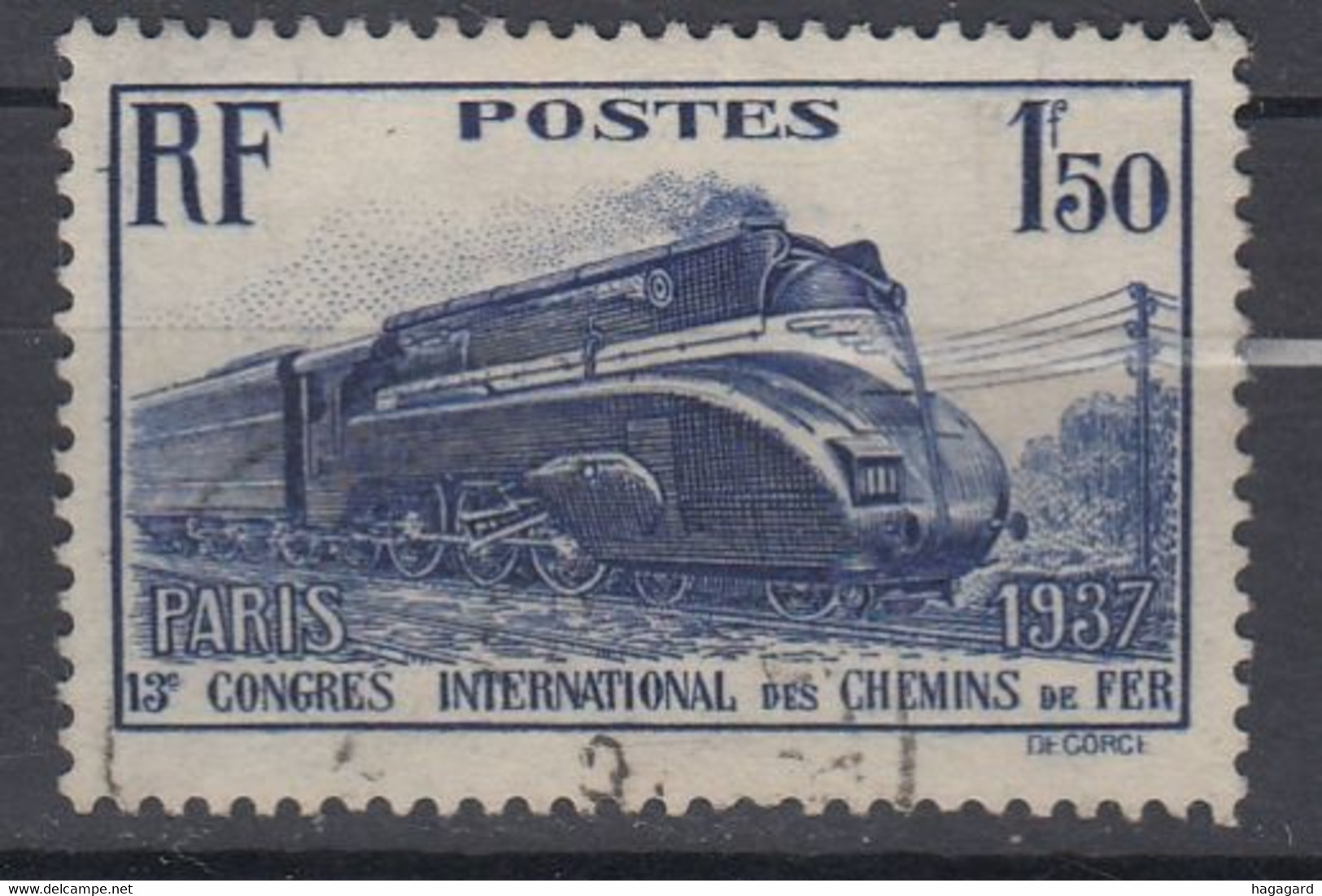 +France 1937. Chemins De Fer. Yvert 340. Michel 346. Oblitéré. Cancelled. - Usados