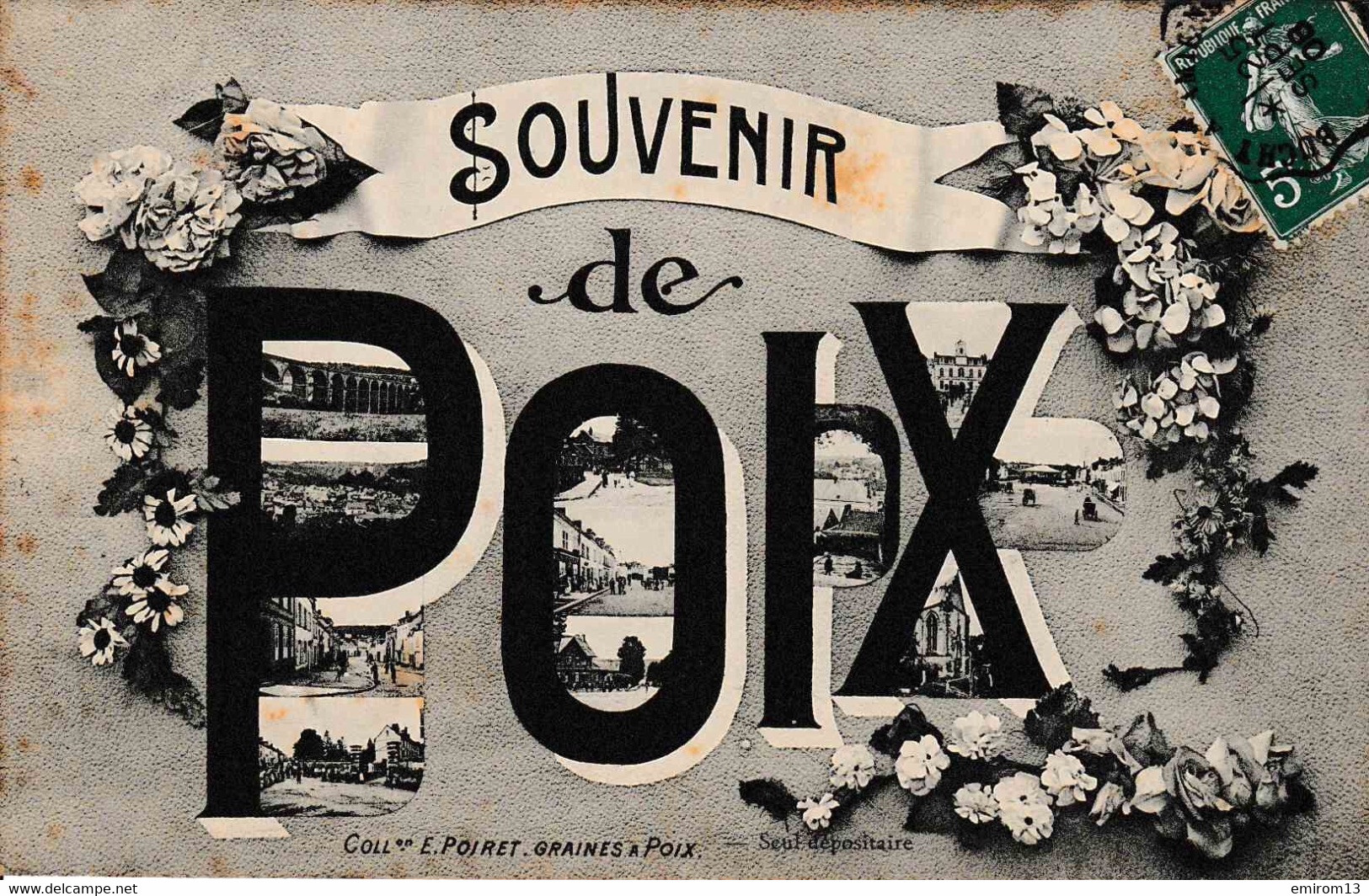 80 Poix De Picardie Souvenir De Poix Multivues (11) 1908 - Poix-de-Picardie