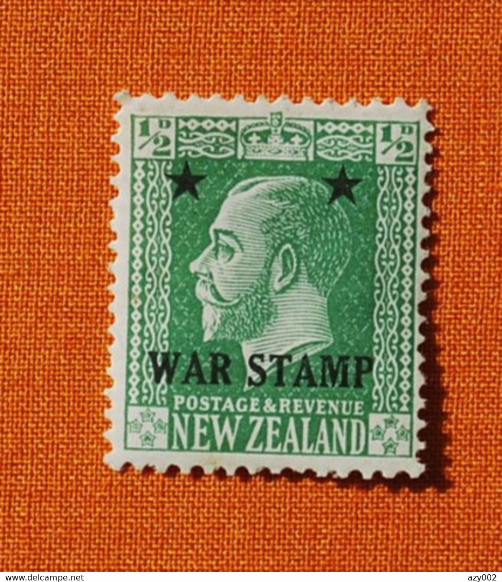 Nouvelle Zélande - New Zealand - Timbre NEUF 1/2D Vert Surchargé " WAR STAMP" - Neufs