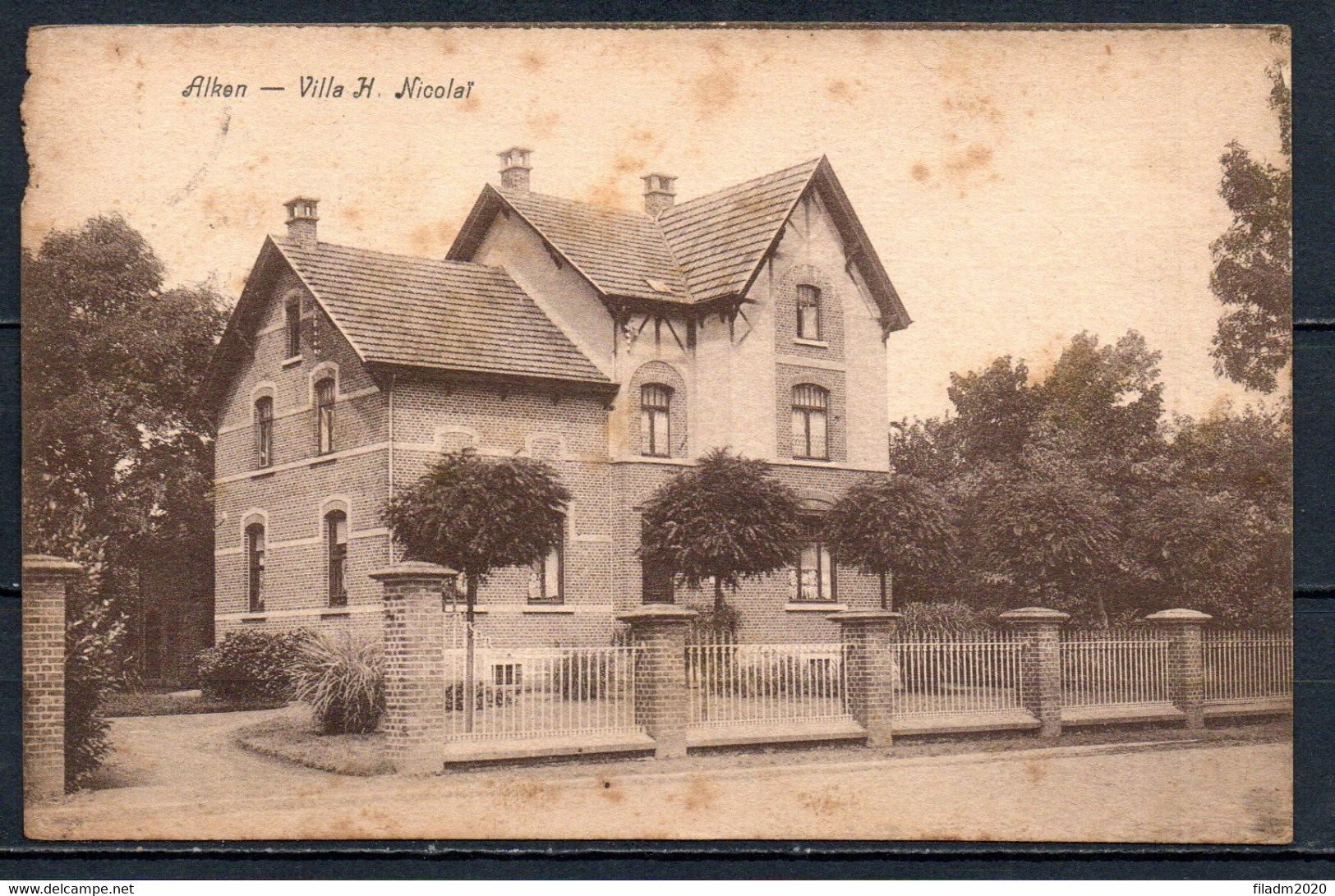 337 Op Postkaart (Villa H. Nicolaï) Gestempeld ALKEN - 1932 Ceres Y Mercurio