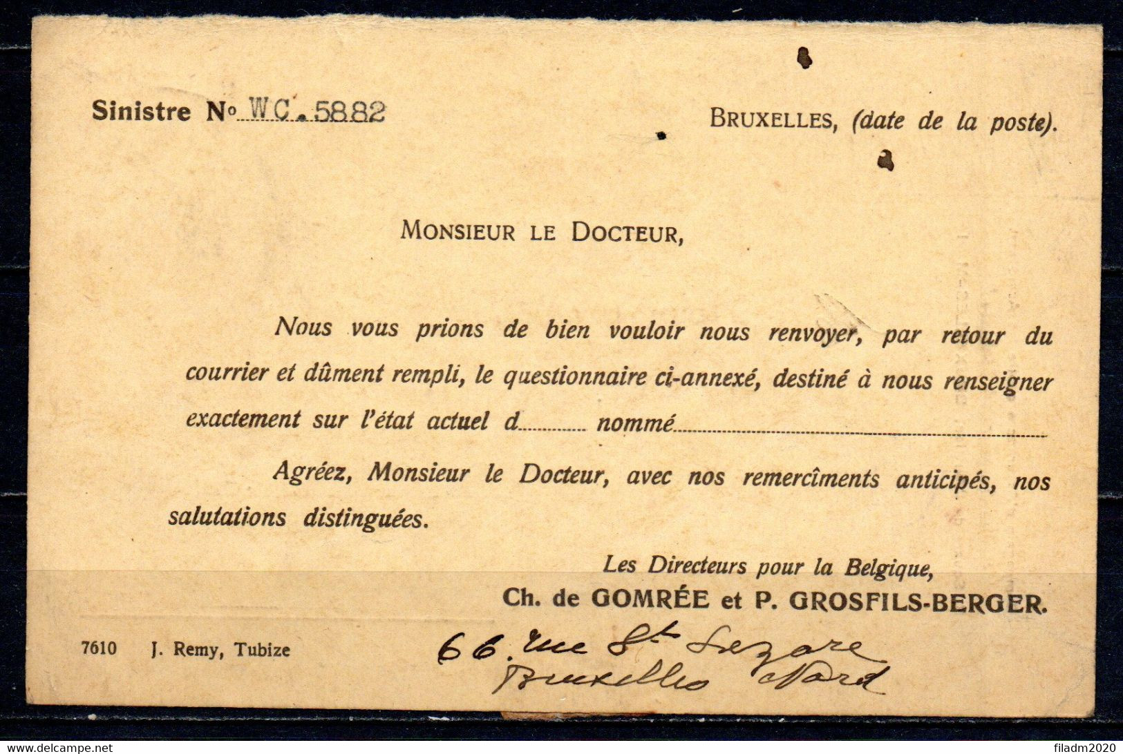 337 Op Kaartje Gestempeld (sterstempel - Agence) BRUXELLES - BRUSSEL 25 Naar NAMUR - 1932 Ceres And Mercurius