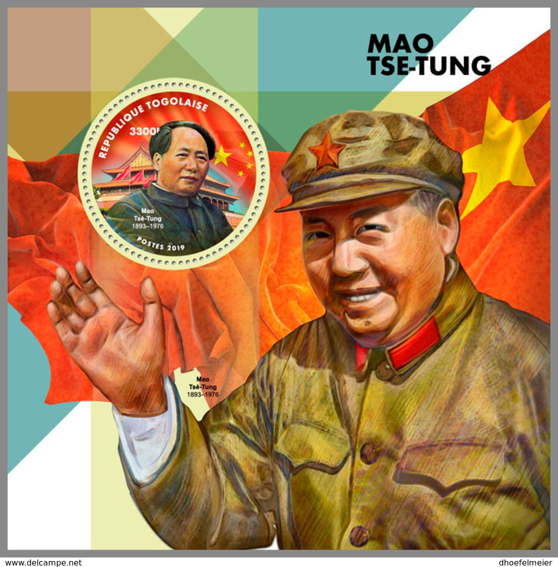 TOGO 2019 MNH Mao Tse-Tung S/S - OFFICIAL ISSUE - DH1912 - Mao Tse-Tung