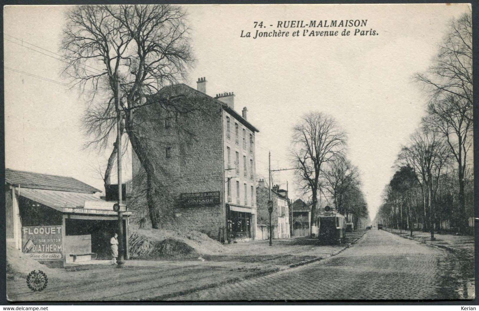 Rueil-Malmaison - La Jonchère Et L'Avenue De Paris - Tramway Ligne 58 - N° 74 Edition L'Abeille. - Voir 2 Scans - Rueil Malmaison