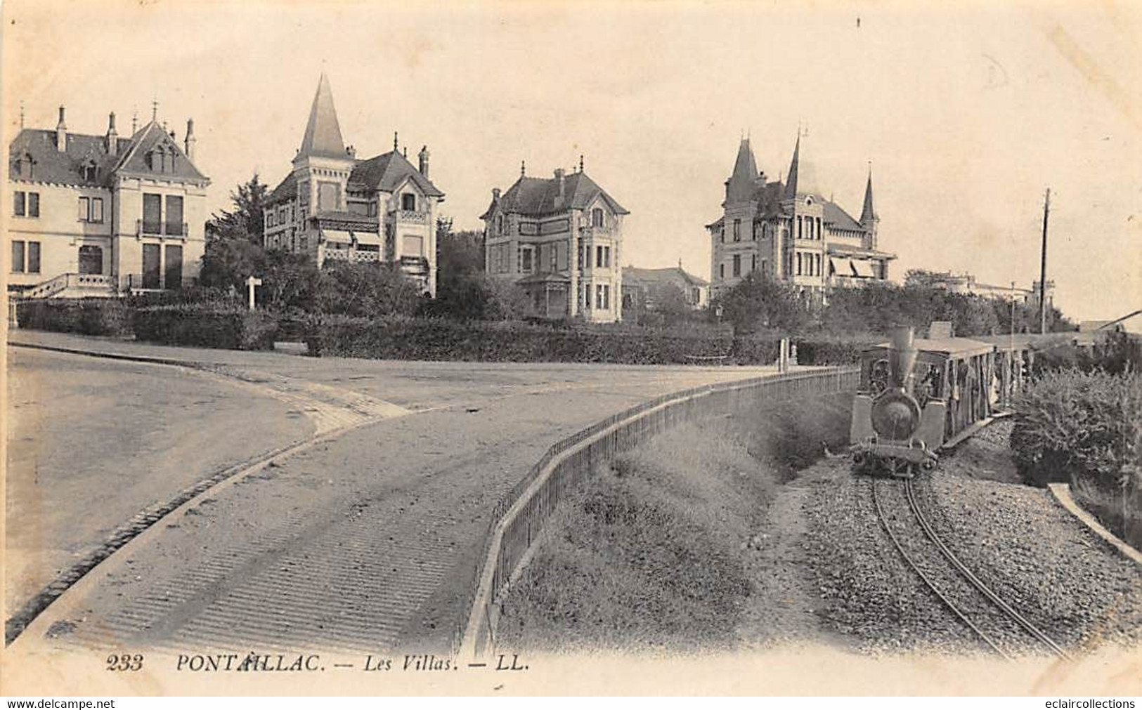 Tramway De La Grande Côte          17         Pontaillac. Les Villas    (voir Scan) - Sonstige & Ohne Zuordnung