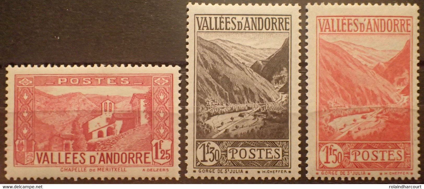 R2452/164 - 1937/1943 - ANDORRE FR. - N°77 à 79 NEUFS* - Neufs