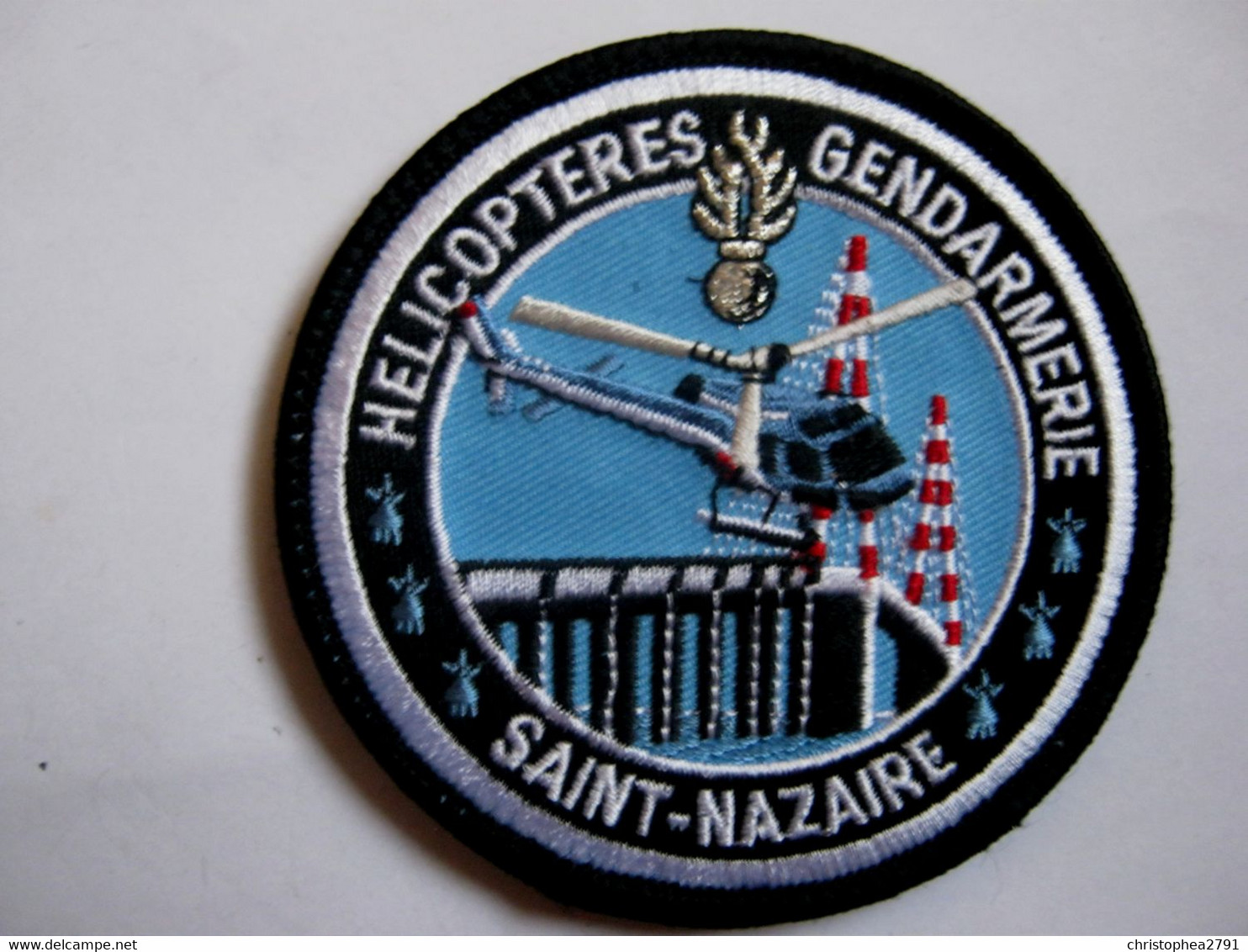 ECUSSON GENDARMERIE NATIONALE HELICOPTERE LE SAG SAINT NAZAIRE ETAT EXCELLENT SUR VELCROS - Police