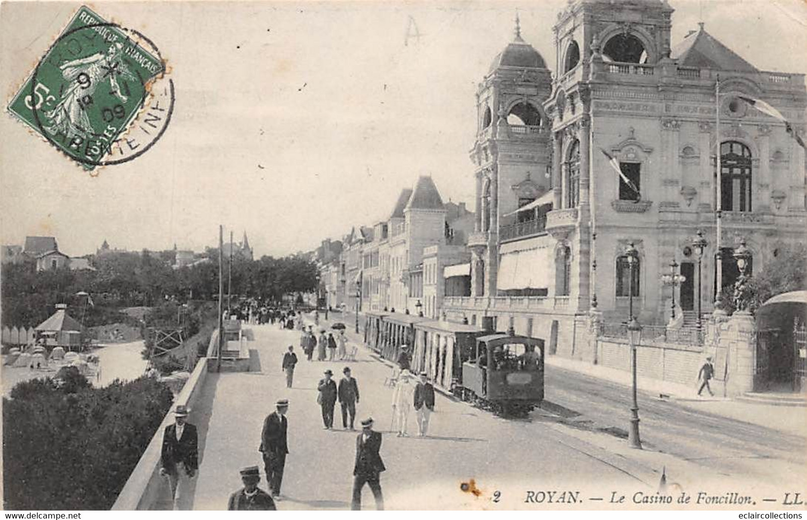 Tramway De La Grande Côte          17       Royan    Tram Et Le Casino De Faucillon      LL 2   (voir Scan) - Altri & Non Classificati