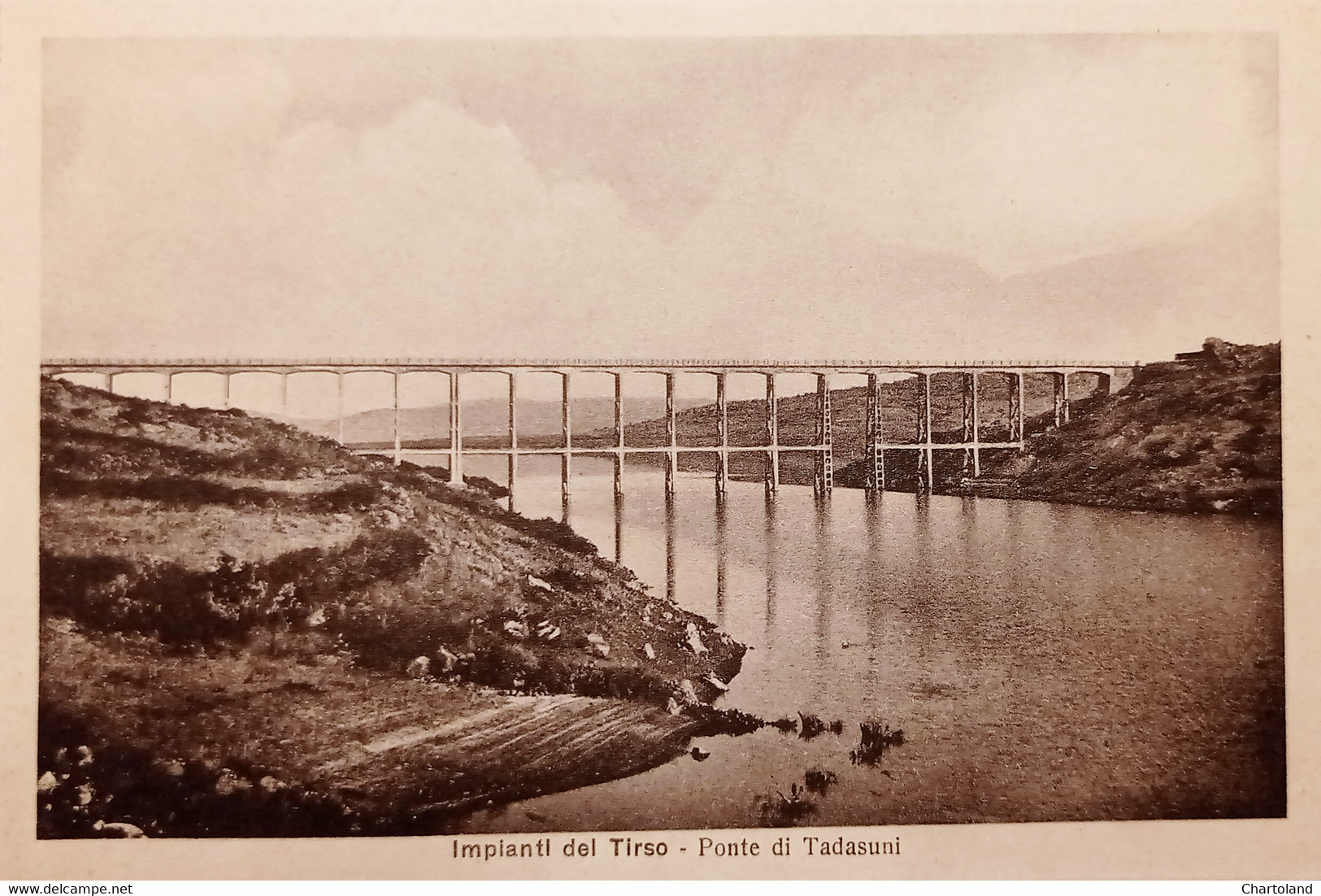 Cartolina - Sardegna - Impianti Del Tirso - Ponte Di Tadasuni - 1930 Ca. - Oristano