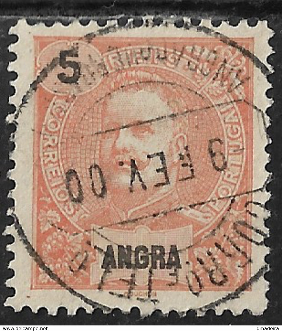 Angra – 1897 King Carlos 5 Réis ANGRA DO HEROÍSMO Cancel - Angra