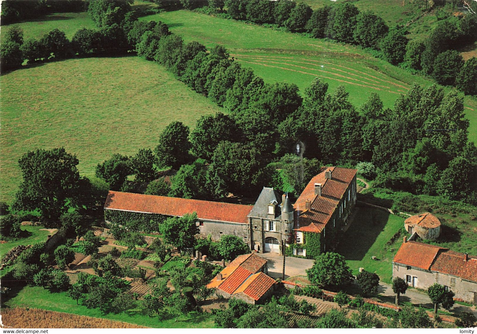 85 Poiré Sur Vie La France Vue Du Ciel Le Chateau De Pont De Vie Où Charette Séjourna Cachet Poiré 1986 - Poiré-sur-Vie