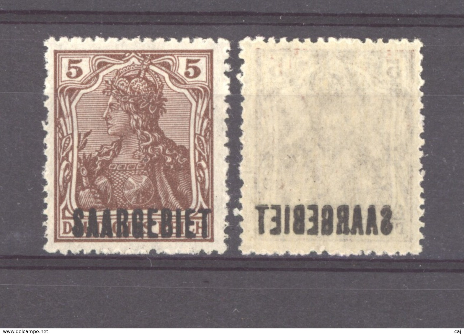 Sarre  :  Mi  44  **  Surcharge Recto-verso - Unused Stamps