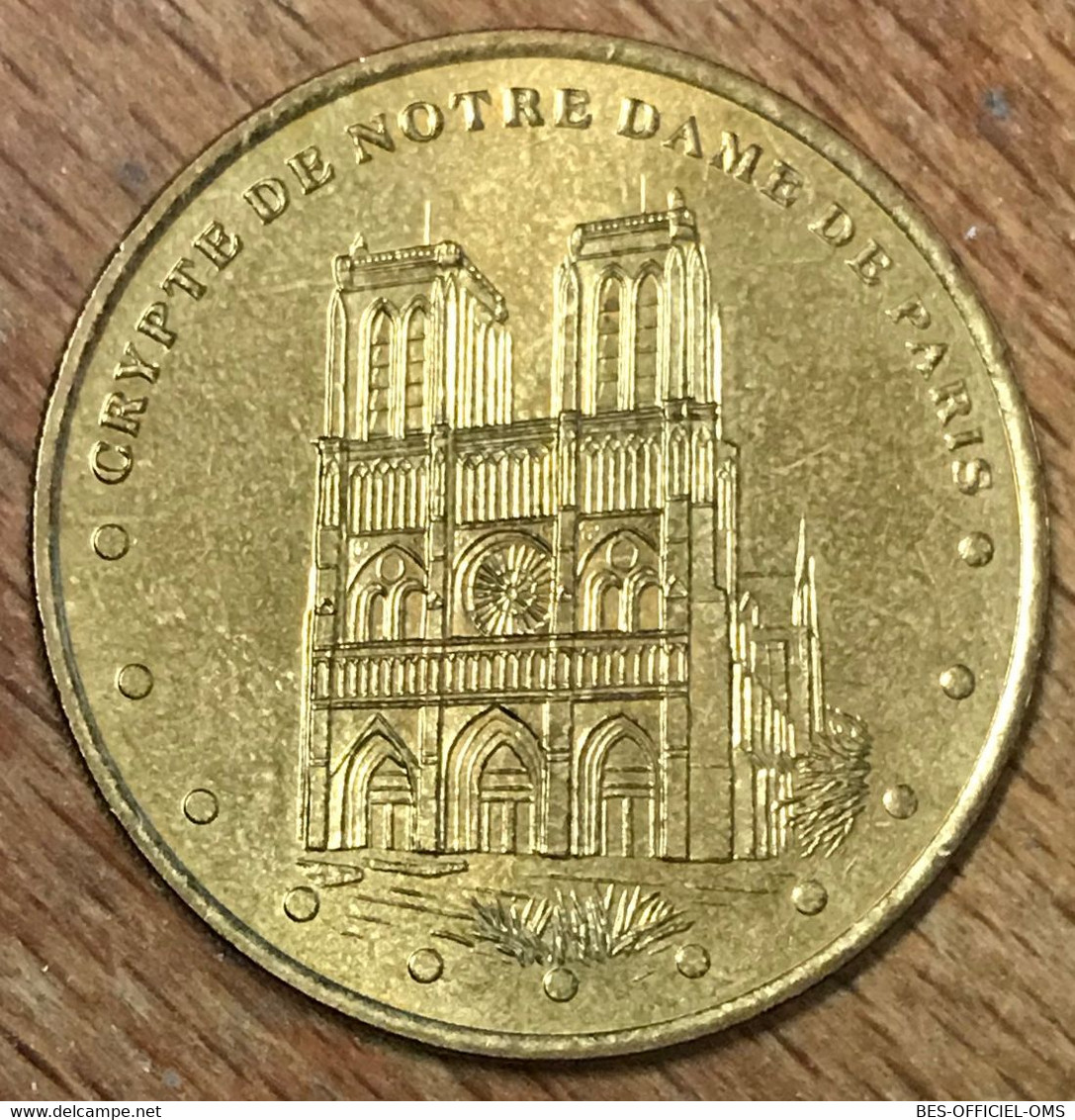 75004 CRYPTE DE NOTRE DAME DE PARIS MDP 2001 MÉDAILLE MONNAIE DE PARIS JETON TOURISTIQUE MEDALS TOKENS COINS - 2001