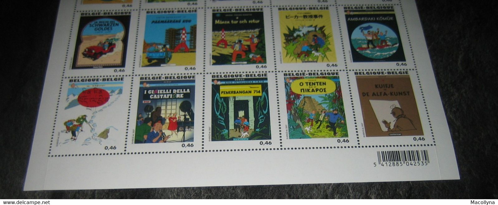 BLOK 143** KUIFJE - TINTIN - MNH - 25 Different Stamps And Languages 3636/60** Hoekjes Beschadigd!!! - 1961-2001