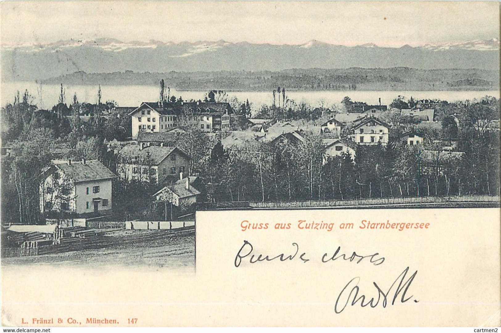 GRUSS AUS TUTZING AM STARNBERGERSEE DEUTSCHLAND 1900 - Tutzing