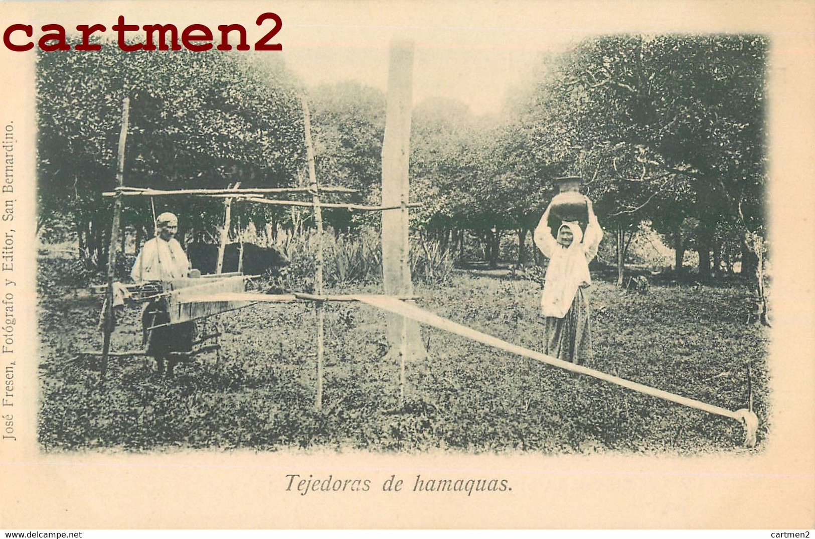 PARAGUAY TEJEDORAS DE HAMAQUAS JOSE FRESEN SAN BERNARDINO INDIAN ETHNIC ETHNOLOGIE SOUTH AMERICA INDIOS - Paraguay